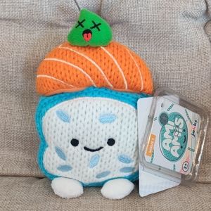 Ami Amis Suzhi Yarn Plush NWT Foodie Friends Sushi Wasabi Stuffed Animal Toy